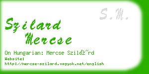 szilard mercse business card